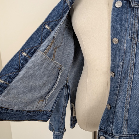 GAP Denim Jacket Jean Long Sleeve Fitted Medium Wash - Picture 9 of 10
